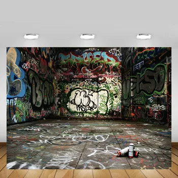 Mehofond Graffiti Ściany, Podłoga Zdjęcia Tło Uszkodzony Streszczenie Farby W Sprayu Dla Dzieci Portret Tło Dla Studia Fotograficznego Фотокал