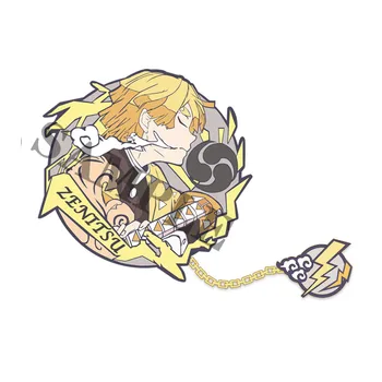 Metalowe ikony demon killer Kimetsu no Yaiba Agatsuma Zenitsu Tomioka Giyuu anime torby Bege przycisk broszka Pin pamiątkę medal rekwizyty