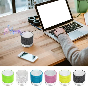 Mini głośnik bezprzewodowy Bluetooth kolorowe światło led mały przenośny głośnik domowy stereo subwoofer obsługa radia TF karta USB AUX