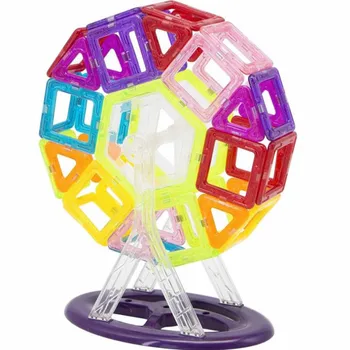 Mini magnetyczne budowlane zabawki model klocki plastikowe magnetyczne markowe klocki zabawki edukacyjne dla dzieci