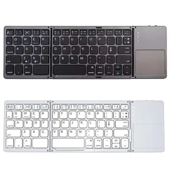 Mini składana klawiatura Bluetooth składana klawiatura bezprzewodowa z panelem sterowania dla komputerów typu tablet PC, telefonów komórkowych