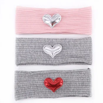 Miękkie noworodka dziewczynki serce patch bawełniane opaski dla dzieci letnie odcinek z ożebrowaniem owinąć głowę turban akcesoria do włosów noworodków prezenty