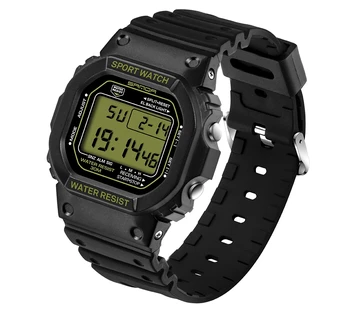 Moda okrągły sanda top marka profesjonalne zegarki sportowe Mężczyźni Kobiety wodoodporny zegarek wojskowy szok męskie retro analogowy zegarek kwarcowy cyfrowy