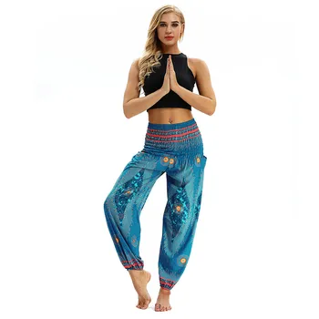 Moda богемные temat spodnie Mężczyźni Kobiety dorywczo spodnie hippie luźne Aladyn harem spodnie Droppship 20 kolorów Spodnie do jogi