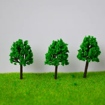 Model planu kolei zielony 4cm Architektoniczny robi materiały skala пластичное wzorcowy drzewo
