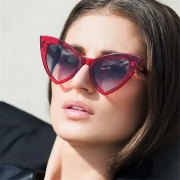 Modne oversize okulary Cat Eye okulary Kobiety 2020 retro okulary plastikowe oprawa trójkąt Glasse For Female Ladies Eyewear UV400