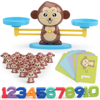Montessori Matematyka Figurka Zwierzęcia Cyfrowy Równowagę Waga Zabawki Edukacyjne Równoważące Waga Pokój Gra Planszowa Dla Dzieci W Wieku Przedszkolnym Zabawki