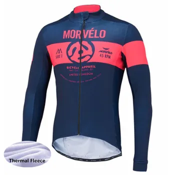 Morvelo Zimowa woda termalna polarowa męska rowerowa Jersey kurtka z długim rękawem Ropa ciclismo rowerowa odzież rowerowa odzież maillot 2018