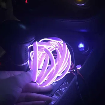 Motoryzacja atmosfera światła EL Neon Wire Strip Auto Interior Decorative dla Toyota Camry Corolla RAV4 Yaris Highlander/Land Cruiser/PR