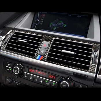 Motoryzacja drzwi wewnętrzne audio głośnik panel zmiany biegów drzwi podłokietnik lampka do czytania pokrywa tapicerka samochodowa naklejka do BMW X5 X6 E70 E71 akcesoria