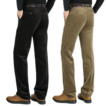 Mu Yuan Yang aksamitne spodnie duży rozmiar męskie długie spodnie średnia talia codzienne proste spodnie stałe bawełniane spodnie 38 40 42