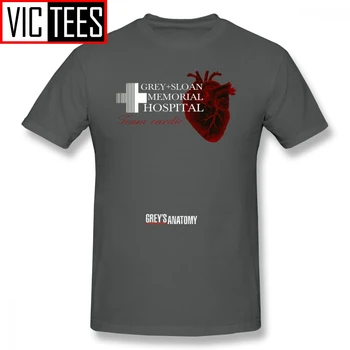 Męskie szare anatomiczne t-shirt Grey Sloan Memorial Hospital Team Cardio Shirt T-Shirt Plus size Tee Shirt Tshirt Summer