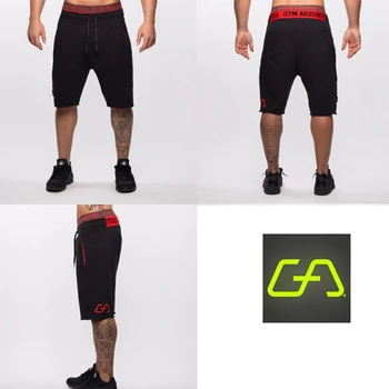 Mężczyźni 2019 Lato Nowa Moda Bawełna Spodenki Męskie Siłownie Fitness Kolan Spodnie Dresowe Męskie Biegacz Treningu Marka Krótkie Spodnie