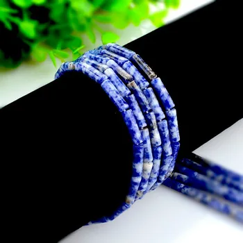 Naturalny oryginalne ręcznie polerowany kamień cylindryczny punktowy niebieski kamień tworzenia biżuterii koraliki DIY naszyjnik bransoletka biżuteria akcesoria