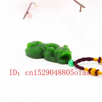 Naturalny zielony chiński jade Pixiu wisiorek naszyjnik Urok jadeite biżuteria rzeźbione Amulet modne akcesoria prezenty dla kobiet mężczyzn