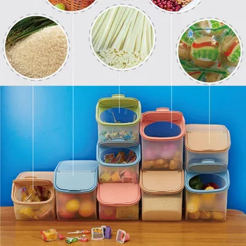 Ne suszone produkty przechowywania hermetyczne pudełko z grubym szkła plastikowe naczynia kukurydziane mąka ryż Ben fasola ziarno pojemnik organizator SCI88