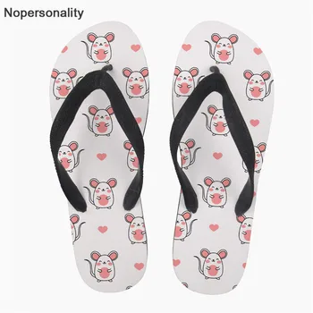 Nopersonality letnia buty damskie Flipflops różowy chomik codzienne kapcie dla nastolatek Slip-on mieszkania damskie japonki domowe
