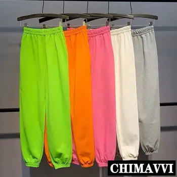 Nowa moda hip-hop spodnie student dziewczyny jednolity kolor dorywczo sportowe spodnie fajne Knickerbockers kobiety temat spodnie sportowe Runner dziewczyny