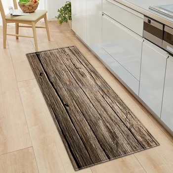 Nowoczesny drewniany gruba mata do drzwi kuchennych antypoślizgowy prostokątna mata do salonu łazienka Główna przedpokój przejście dywan można prać