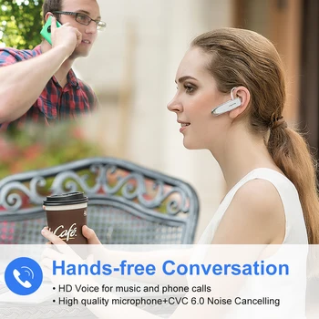 Nowy Bee słuchawki Bluetooth zestaw głośnomówiący 22H odtwarzanie muzyki jazdy zestawu słuchawkowego z CVC 6.0 mikrofon dla iPhone Xiaomi Android