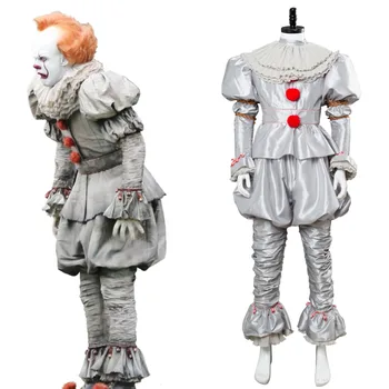 Nowy Stephen King It cosplay klaun Pennywise cosplay kostium komplet karnawałowe kostiumy na Halloween dla mężczyzn i kobiet na zamówienie