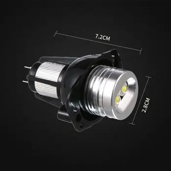 Nowy led automatyczny lampa kontrolna 2 szt E90 Angel Eyes Halo Ring LED Light 6 W marker lampa ksenonowa Biała do BMW Car Running Light 2020