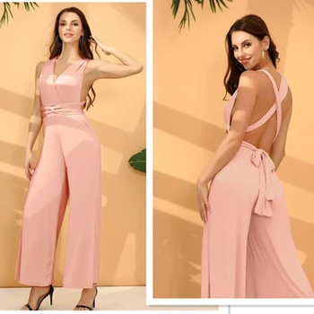 Nowy premium DIY Sexy Women Multiway Wrap cabrio Maxi Boho Club kombinezony bandaż długie kombinezony spodnie