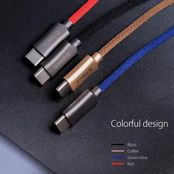 ORICO HCU USB Type C kabel 3ft 100cm 2.4 A szybkie i ładowania płaski kabel do Huawei