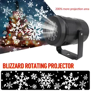 Obrotowy Projektor Płatki Śniegu Boże Narodzenie Śnieżynka Projekcyjny Światło Kryty Ogród Laserowe Projekcyjne Światła Zwierzęta Dekoracyjne Światła