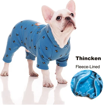 Odzież dla psów miękki aksamit zagęścić kombinezon Pet piżamy dla szczeniaka mały i średni pies płaszcz dres Yorki odzież