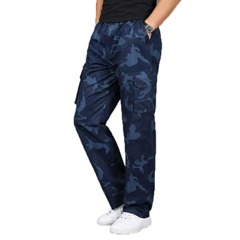 Odzież mężczyźni plus rozmiar 4XL 5XL kamuflażu spodnie codzienne długie spodnie Męskie luźne proste spodnie Duży Dziedziniec robocze spodnie mężczyźni kamuflażu spodnie