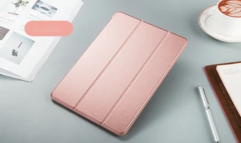 Oficjalne etui Smart cover do 2013 roku lista Apple iPad Air case 1 :A1474'A1475'A1476.Sztuczna skóra+Silikonowa miękka pokrywa tylna - EQHTX