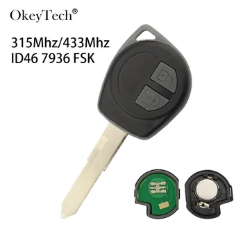 OkeyTech 315/433 Mhz ID46 chip samochodu zdalnie klucz do Suzuki Swift SX4 ALTO Vitara Ignis JIMNY Splash wymiana kluczyka Uncut Blade