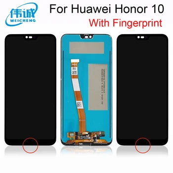 Oryginalny wyświetlacz LCD do HUAWEI Honor 10 Wyświetlacz ekran dotykowy Huawei Honor 10 Ekran LCD na Col-L29 z odciskami palców