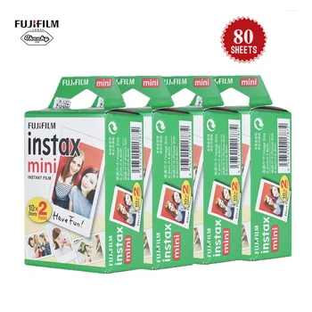 Oryginał 80 arkuszy Fujifilm Instax Mini Film Photo Paper Snapshot Album natychmiastowe drukowanie dla Fujifilm Instax Mini 7s/8/25/90/9