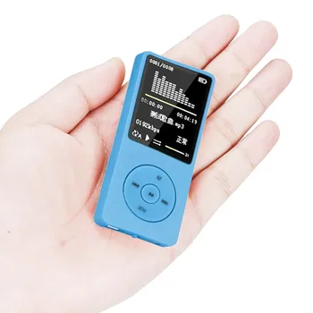 Ouhaobin przenośny odtwarzacz MP3 MP4 ekran LCD radio FM, sportowe, muzyczne, ultra-cienkie głośniki do karty pamięci TF