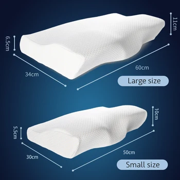Pianka łóżko ortopedyczne poduszki ochrona szyi powolny odbicia poduszka pamięci motyl formy zdrowia szyjki macicy rozmiar szyi 60/50 cm