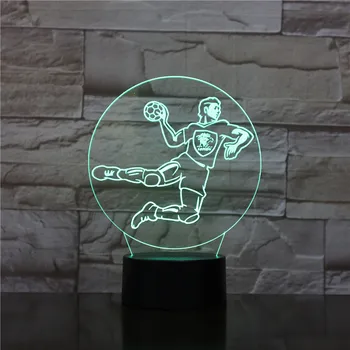 Piłka ręczna 3D Led 7 kolorów lampki nocne dla dzieci ekran dotykowy Usb stół Lampara Lampe Baby Sleeping Nightlight Room Lamp Drop Ship
