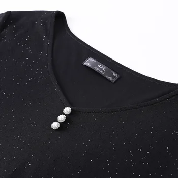 Plus rozmiar 10XL 8XL 6XL Damska koszulka z długim rękawem Femme 2020 nowy styl V neck cienkie bluzki wiosna jesień codzienne t-shirty dla Mujers