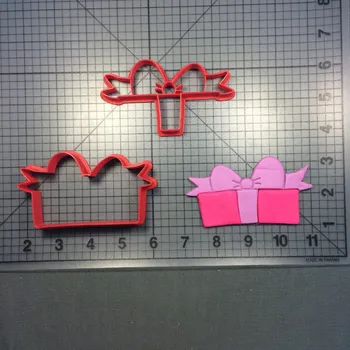 Prezent na boże narodzenie boże Narodzenie box forma fondant frezy do ozdobione ciasta babeczki ciasteczka 3D drukowane PLA fondant formy