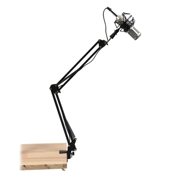 Pro Desktop Microphone Suspension Nożycowy Arm Microphone Stand tenis ścisk montażowy do Samson Blue Yeti Snowball
