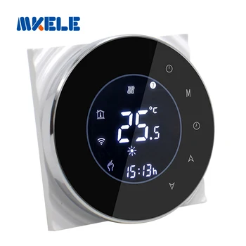 Przez cały inteligentny WiFi ekran dotykowy termostat sterownik dla systemu ogrzewania podłogowego z Alexa/Google Home Makerele MKBHT-6000