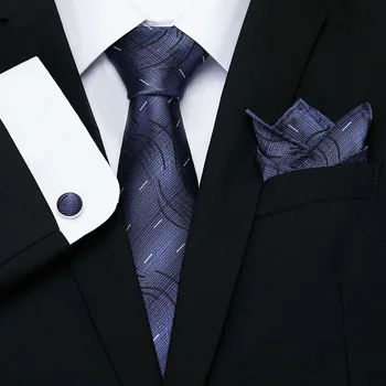 Pudełko oryginalne 8 cm Gravata klasyczny męski krawat w kropki krawat biznes ślubny biznes krawat zestaw przewodnik kwadratowy zestaw broszy