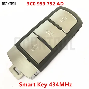 QCONTROL Car Remote Smart Key DIY for VW/VOLKSWAGEN 3C0959752AD / HLO3C0959752AD for PASSAT/CC/MAGOTAN Complete Key