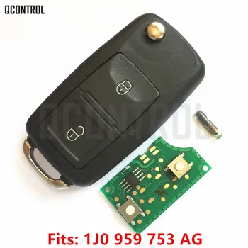 QCONTROL Remote Key DIY do VW/VOLKSWAGEN Beetle Bora Golf Passat Polo Transporter T5 1J0959753AG / HLO 1J0 959 753 AG