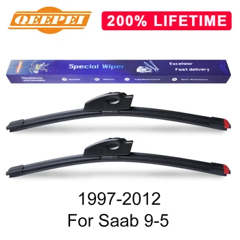 QEEPEI wymienić pióra wycieraczek do Saab 9-5 1997-2012 guma silikonowa szyba przednia wycieraczka auto akcesoria samochodowe