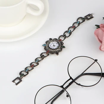 QINGXIYA Top Brand Luxury Quartz Watch Women Silver Vintage Bracelet Clock Women Ladies Watch Stainless Steel Women Clock prezenty