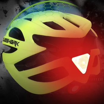 Queshark kask LED Light Intergrally-formuje kask rowerowy Górski drogowy kask sportowy bezpieczna kapelusz dla mężczyzn kobiet