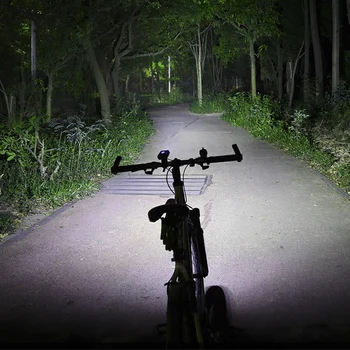 ROCKBROS 1800 lumenów rower przedni światło powodzi skupienie wiązki światła MTB rower kierownica światło 5000mAh Power Bank z latarką