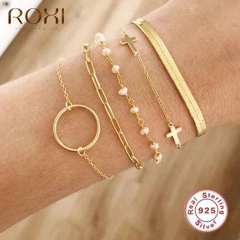 ROXI Fashion Ins spinacz do papieru łańcuch bransoletka dla kobiet srebro/złoto bransoletki 925 srebro bransoletka biżuteria Bransoletka